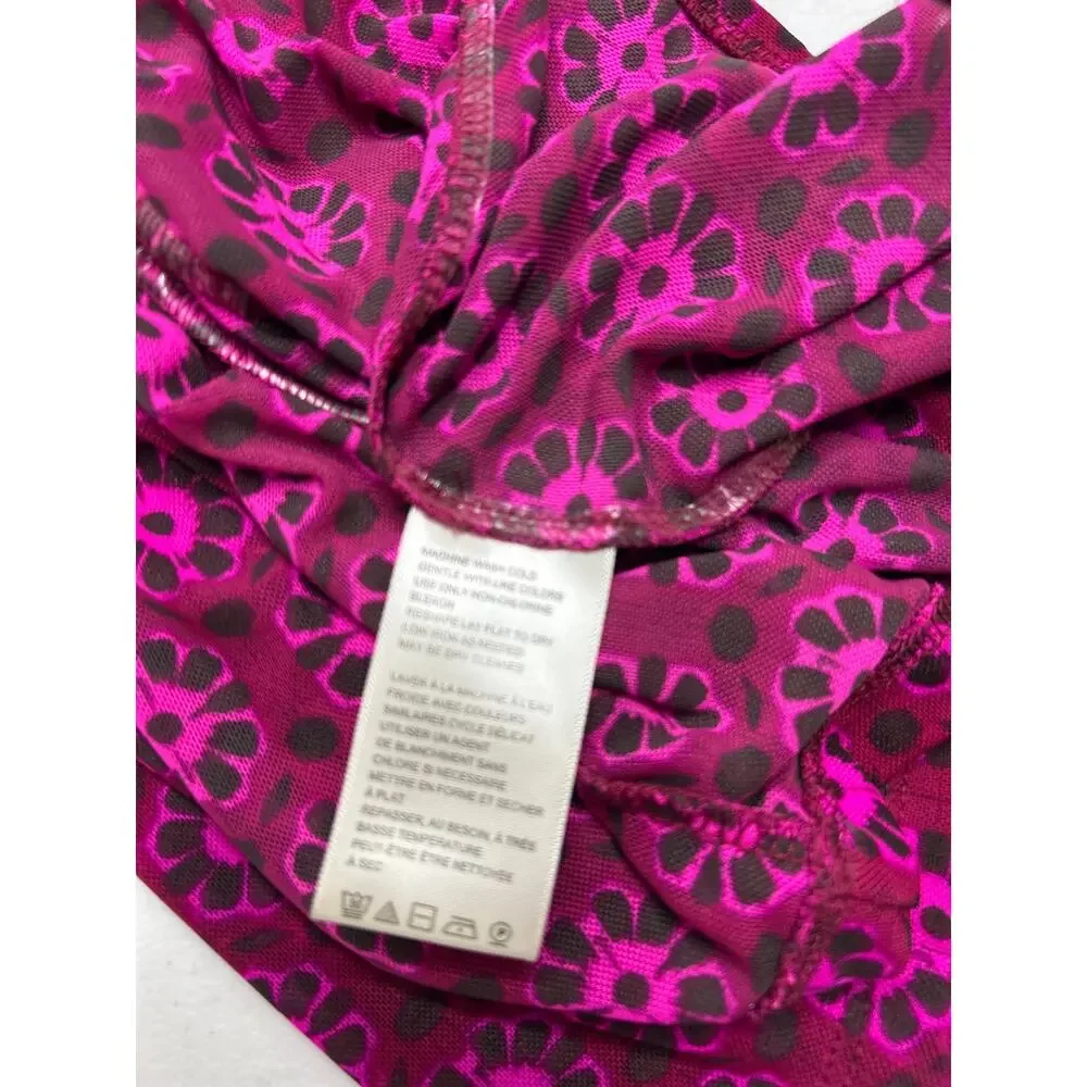 Free People Briella Midi Dress in Fuchsia Combo NWOT Size XS